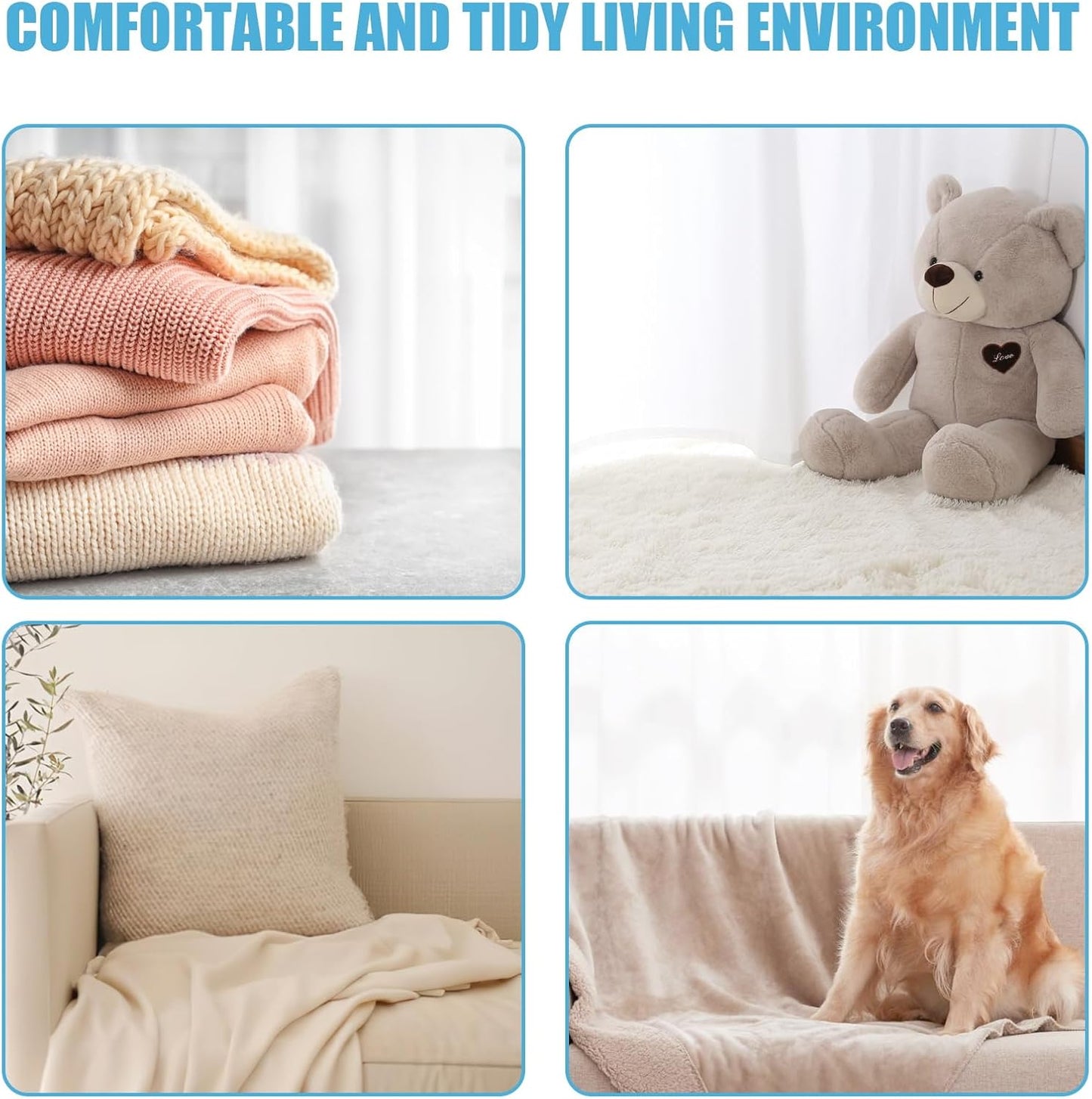 12 PCS Pet Hair Remover for Laundry, Reusable Dog & Cat Hair Remover for Laundry, Laundry Pet Hair Catcher for Clothes, Bedding, Won’T Damage Fabrics