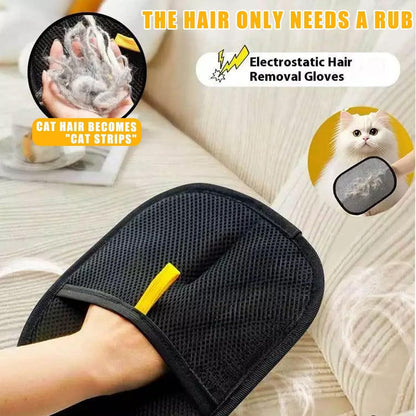 1PCS Pet Hair Removal Glove,Electrostatic Pet Hair Removal Gloves,Reusable Cat & Dog Hair Remover （1PCS）