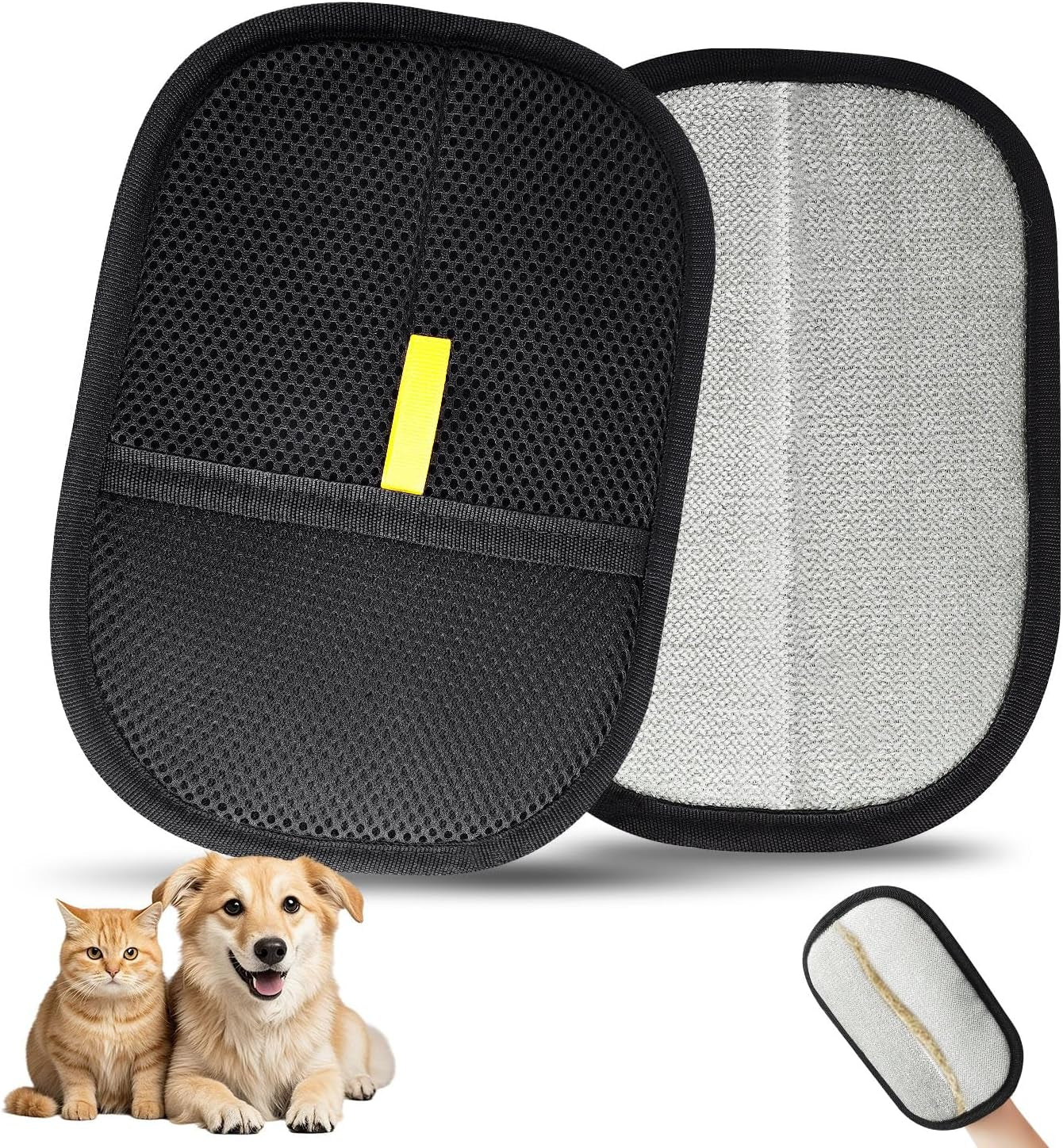 1 Pcs Pet Hair Removal Gloves Brush, Reusable Cat Dog Electrostatic Hair Remover Grooming Glove Tool